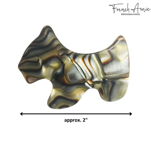 Small Handmade Hair Clip Silver Grey Glitter Automatic Barrette for Women main image 5